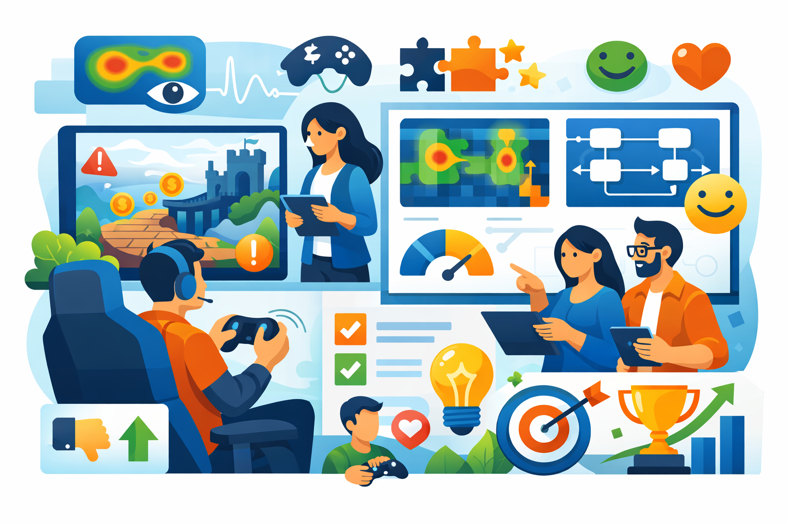 Doskonałe wrażenia graczy: Testowanie użyteczności i UX z Gamiconicsaqu.