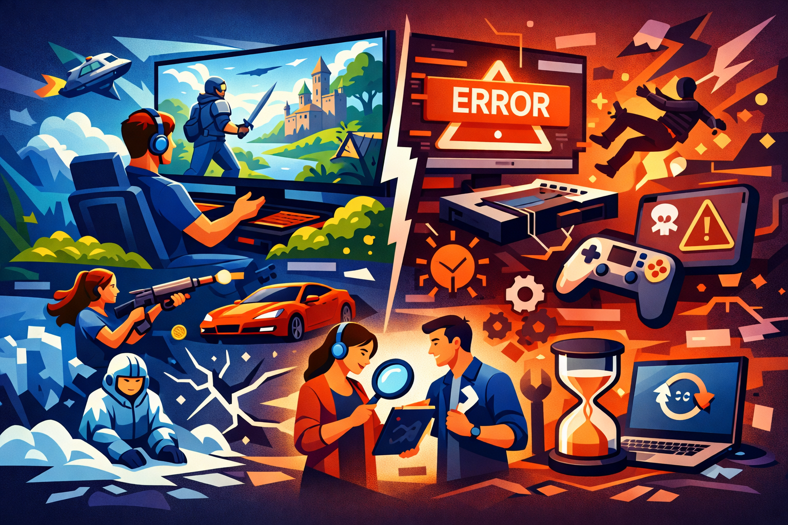 Gdy gra się zacina: Jak błędy wpływają na satysfakcję gracza.